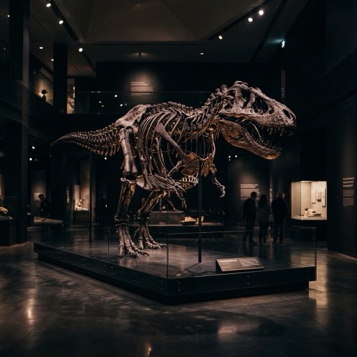 Mesozoic Dinosaur Skeleton spotlight exhibition